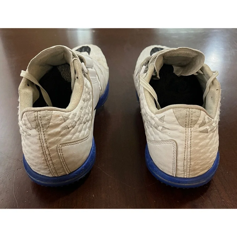 Nike High Jump Elite Track Field Spikes White Blue 806561-100 Mens Size 9 Cleats